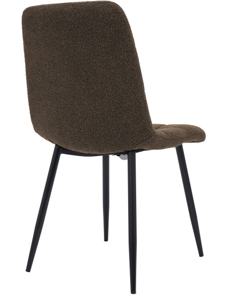 Chaise de salle à manger bouclette marron Kuldīga