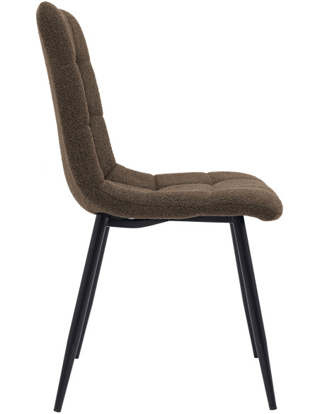 Chaise de salle à manger bouclette marron Kuldīga
