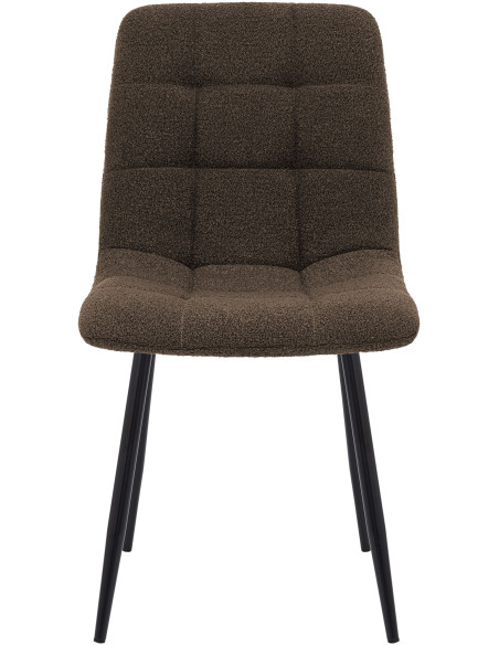 Chaise de salle à manger bouclette marron Kuldīga
