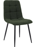 Chaise de salle à manger bouclette vert forêt Kuldīga