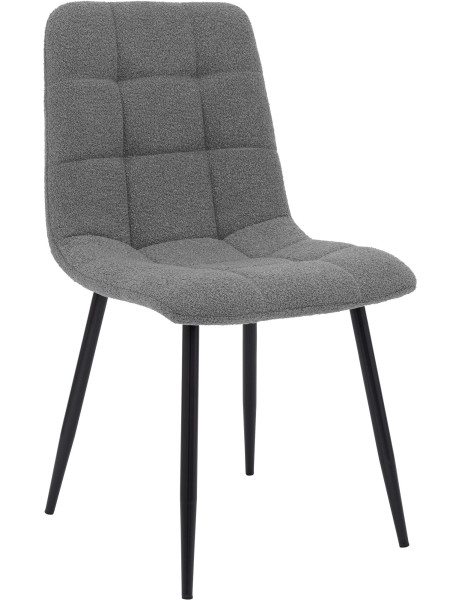 Chaise de salle à manger bouclette grise Kuldīga