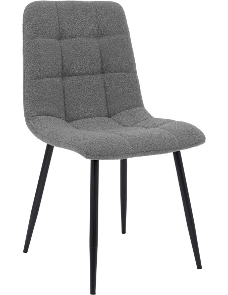Chaise de salle à manger bouclette grise Kuldīga