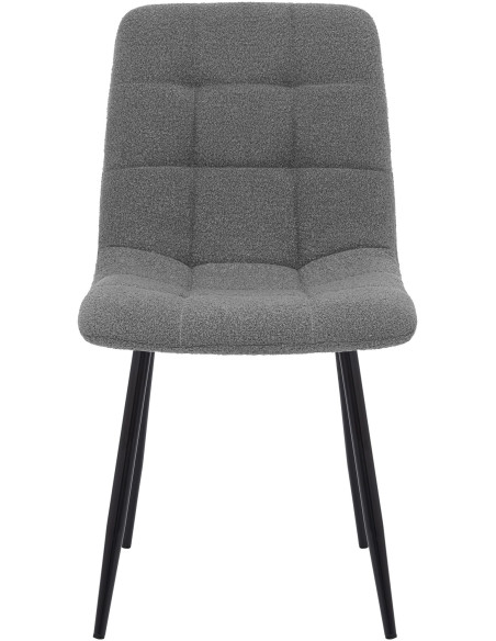 Chaise de salle à manger bouclette grise Kuldīga