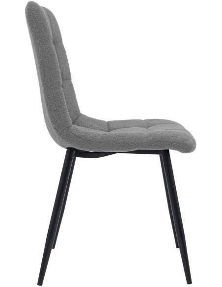 Chaise de salle à manger bouclette grise Kuldīga