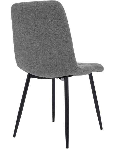 Chaise de salle à manger bouclette grise Kuldīga