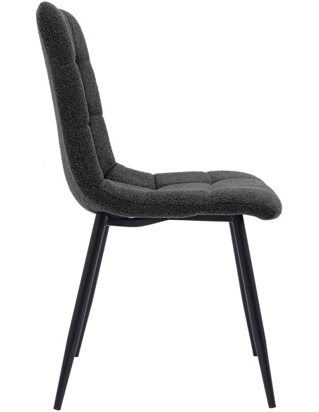 Chaise de salle à manger bouclette gris anthracite Kuldīga