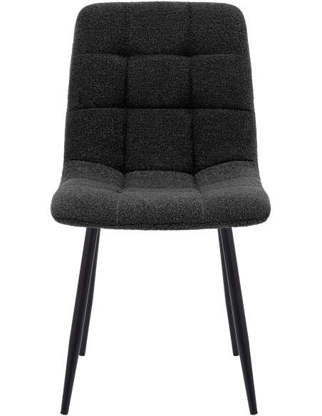 Chaise de salle à manger bouclette gris anthracite Kuldīga