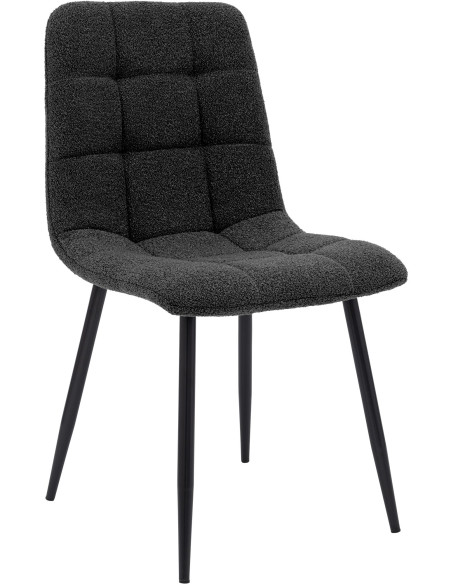 Chaise de salle à manger bouclette gris anthracite Kuldīga