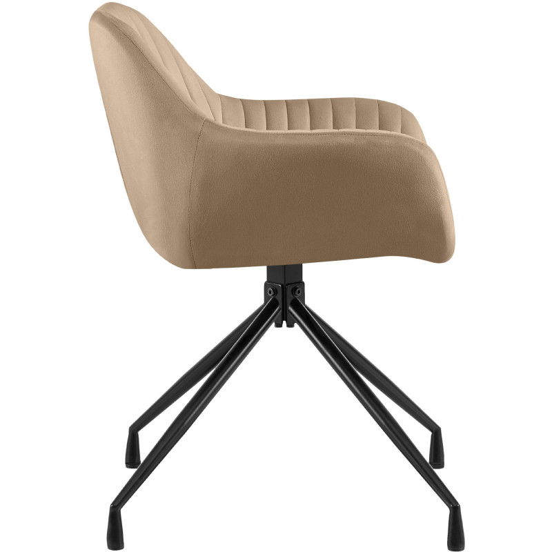 Chaise de salle à manger velours...