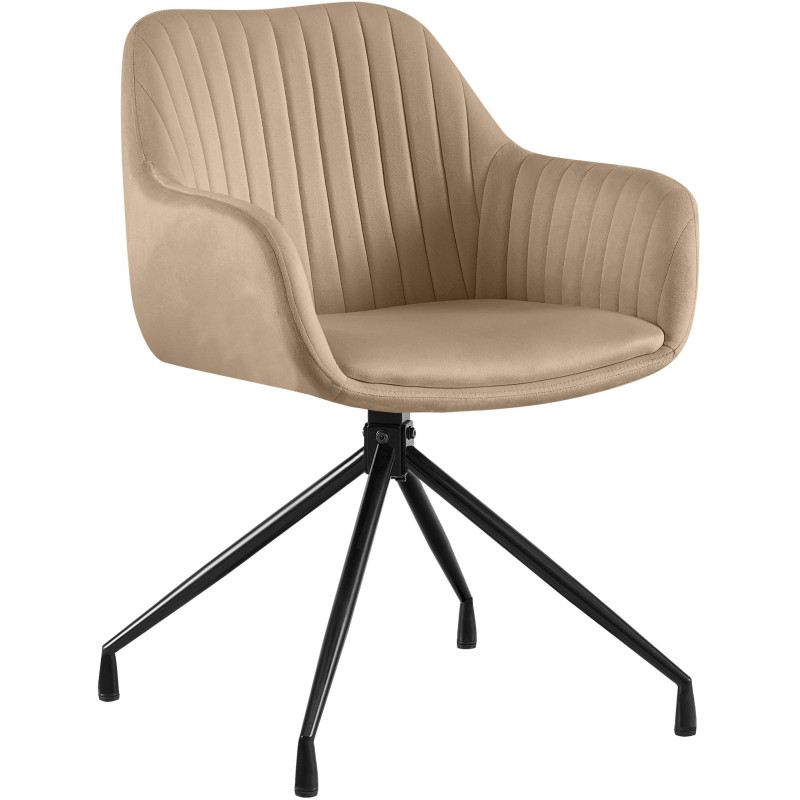 Chaise de salle à manger velours...