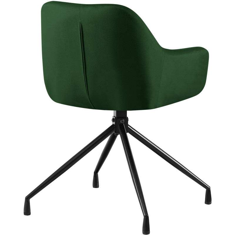 Chaise de salle à manger velours vert...