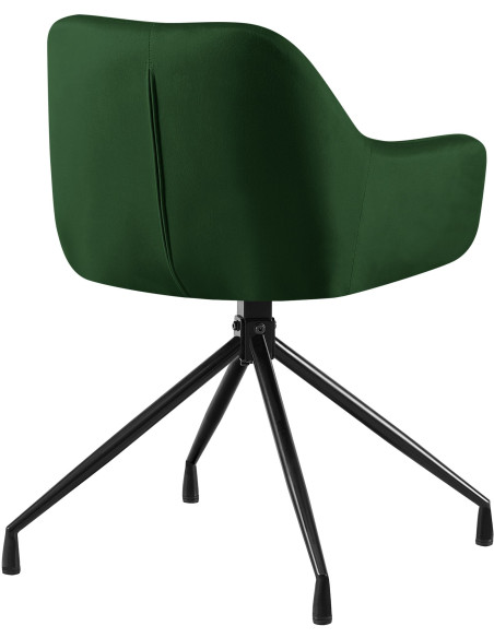 Chaise de salle à manger velours vert pivotante Nolen