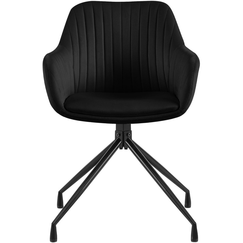 Chaise de salle à manger velours noir...