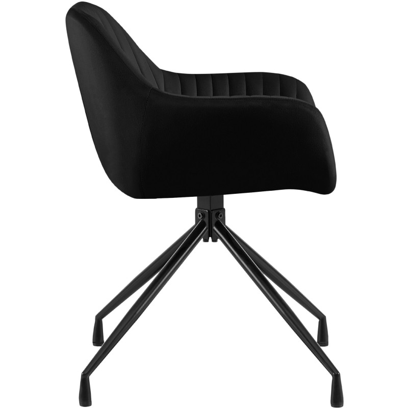 Chaise de salle à manger velours noir...