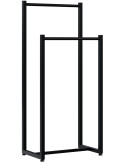 Porte-serviettes sur pied noir 2 barres Ebeltoft