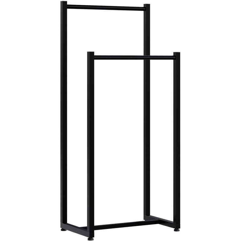 Porte-serviettes sur pied noir 2...