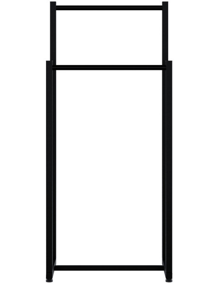 Porte-serviettes sur pied noir 2 barres Ebeltoft