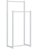 Porte-serviettes sur pied blanc 2 barres Ebeltoft