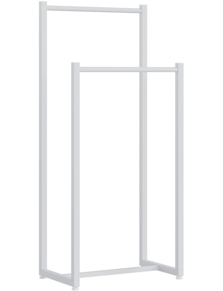 Porte-serviettes sur pied blanc 2 barres Ebeltoft