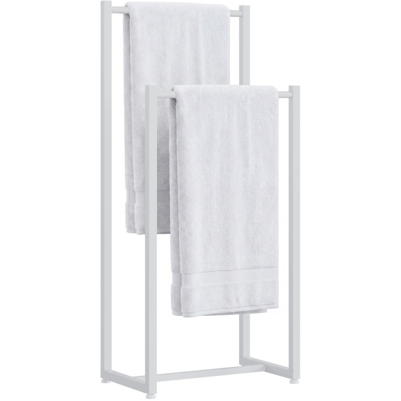 Porte-serviettes sur pied blanc 2...