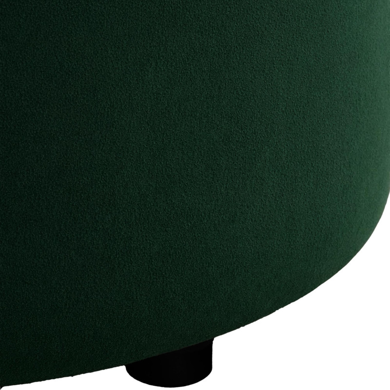 Pouf coffre rond capitonné en velours...