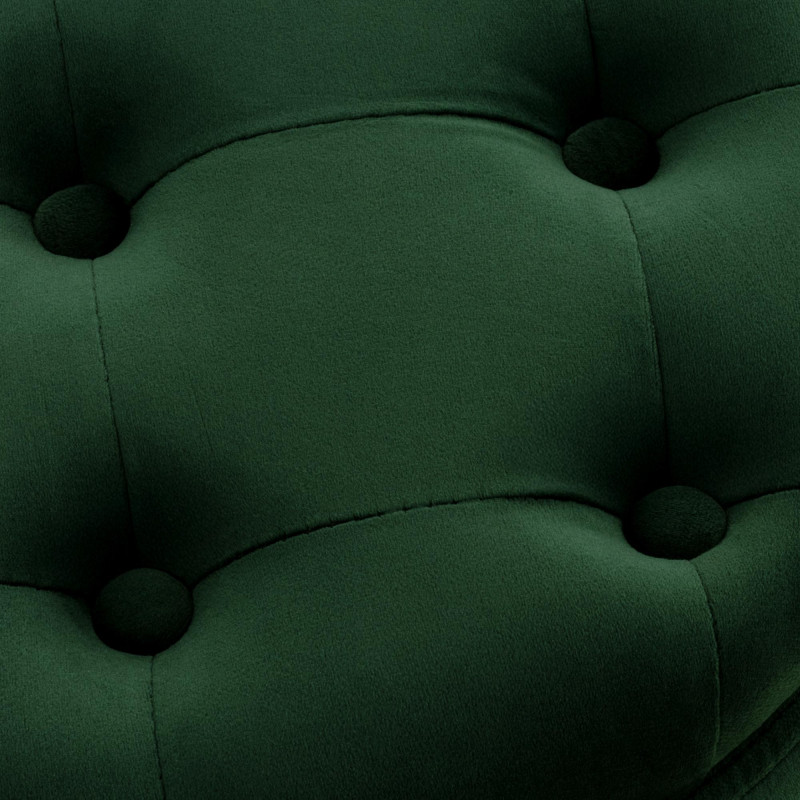 Pouf coffre rond capitonné en velours...