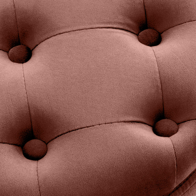 Pouf coffre rond capitonné velours...