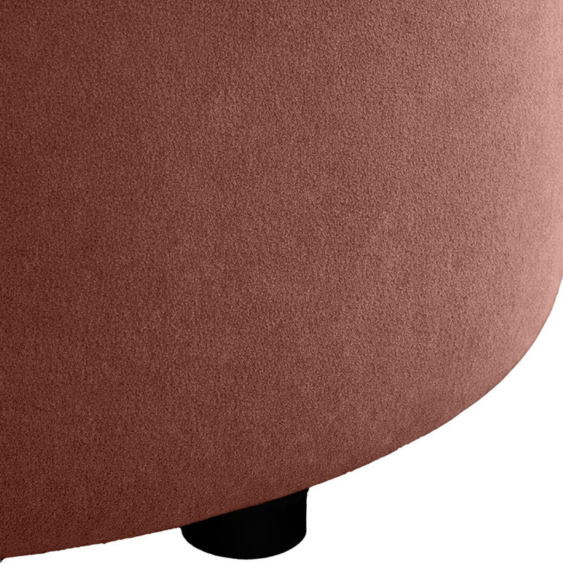 Pouf coffre rond capitonné velours...