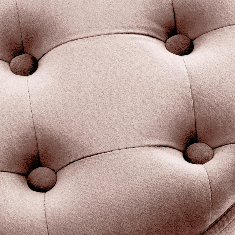 Pouf coffre rond capitonné velours...