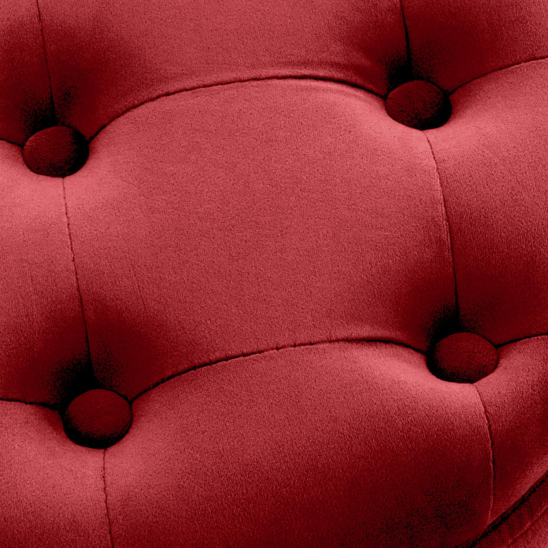 Pouf coffre rond capitonné velours...