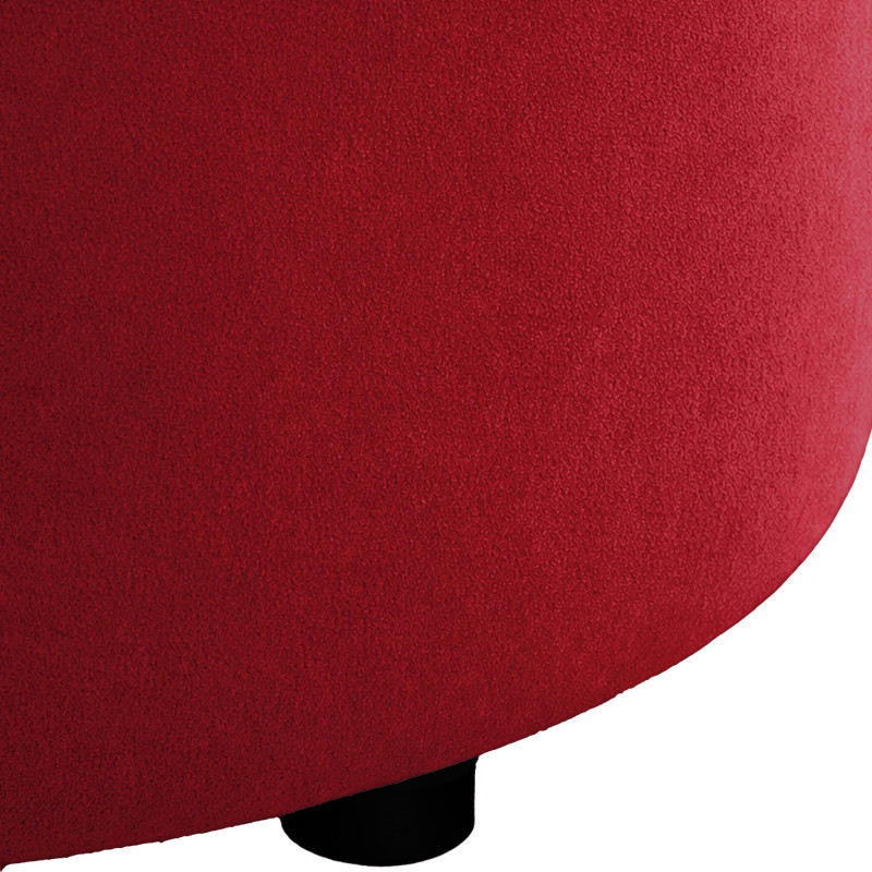 Pouf coffre rond capitonné velours...