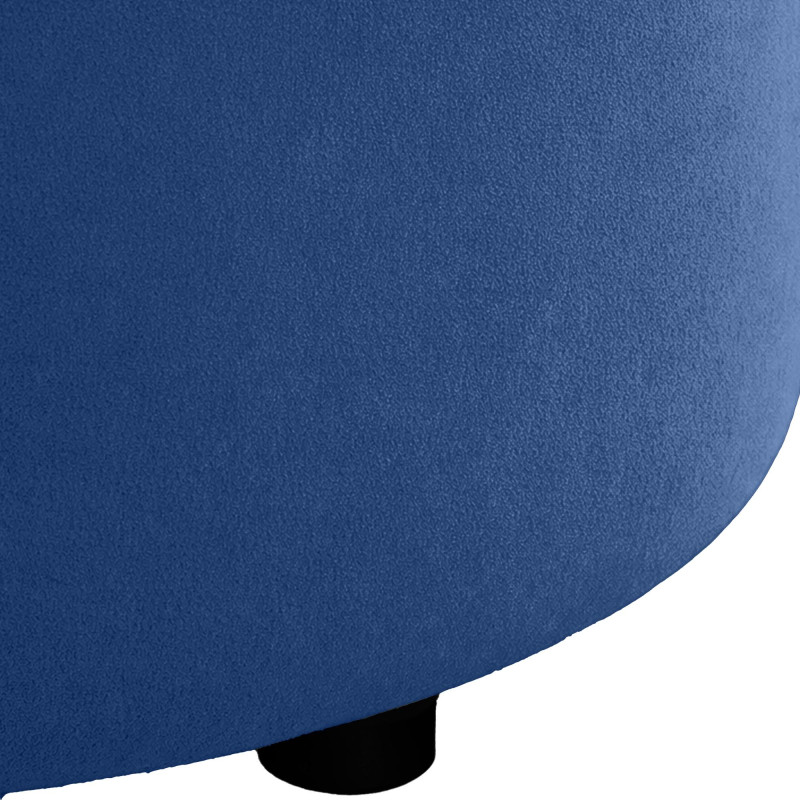 Pouf coffre rond capitonné velours...