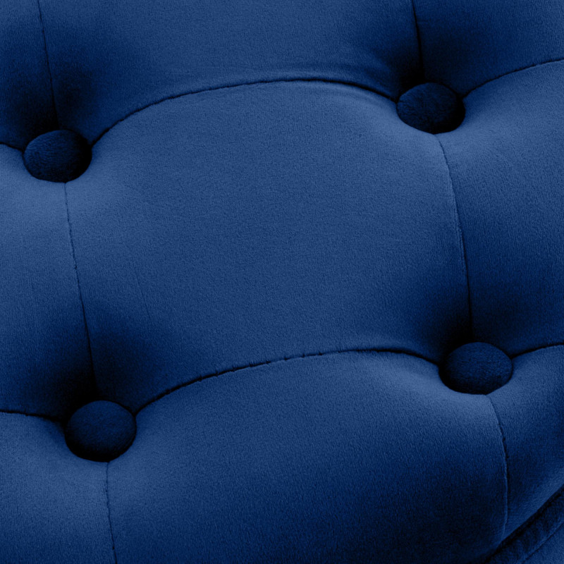 Pouf coffre rond capitonné velours...