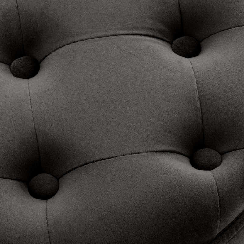 Pouf coffre rond capitonné velours...