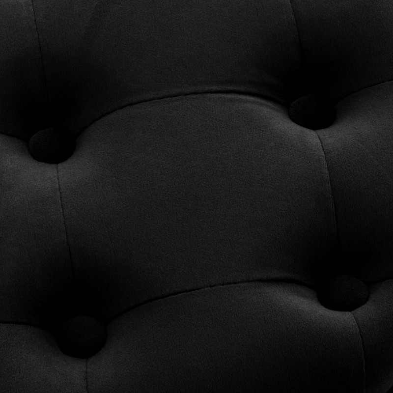 Pouf coffre rond capitonné velours...