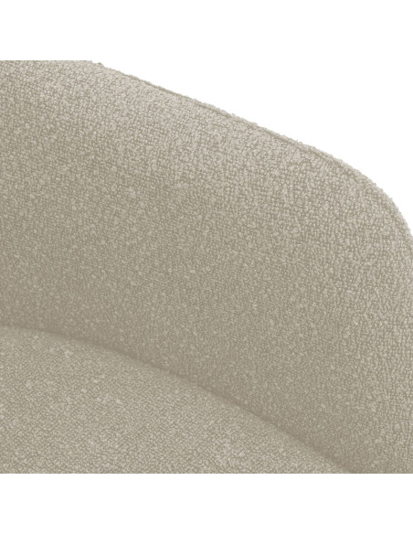 Chaise de salle à manger pivotante bouclette taupe 56x58x82 cm Asolo