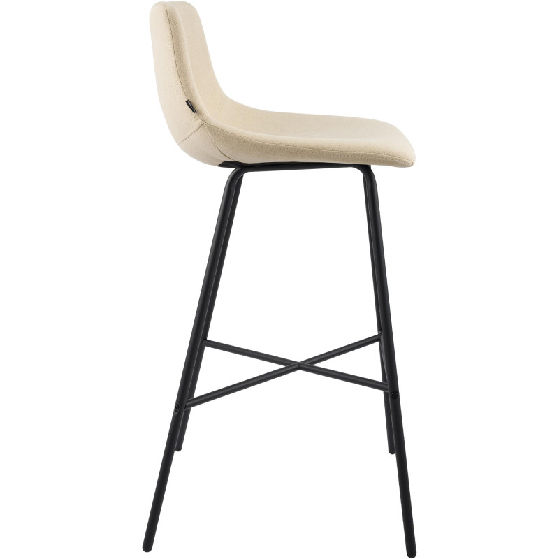 Tabouret de bar tissu crème hauteur...