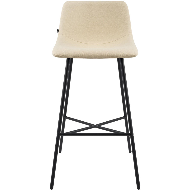 Tabouret de bar tissu crème hauteur...