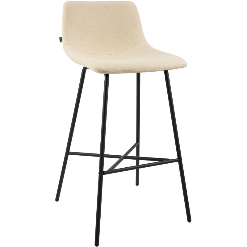 Tabouret de bar tissu crème hauteur...