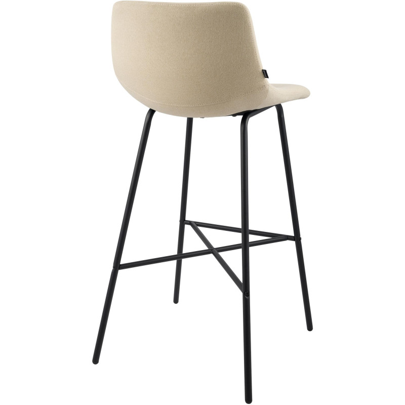 Tabouret de bar tissu crème hauteur...