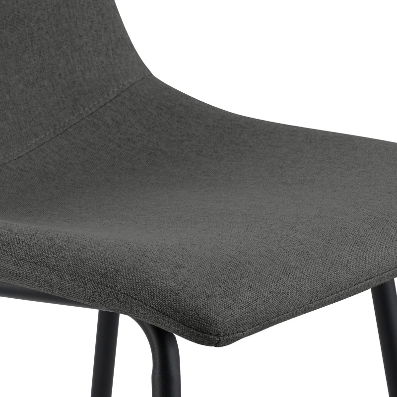 Tabouret de bar tissu gris foncé...