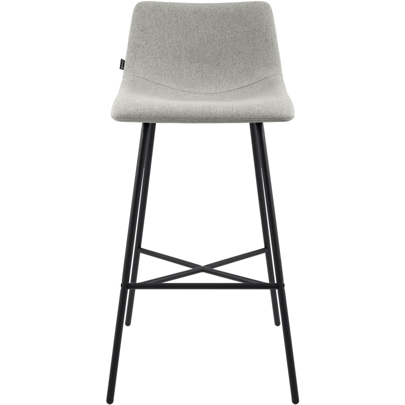 Tabouret de bar tissu gris clair...