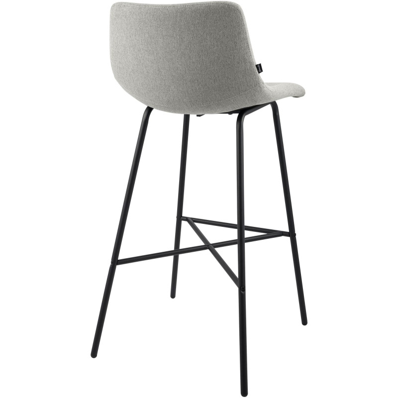 Tabouret de bar tissu gris clair...