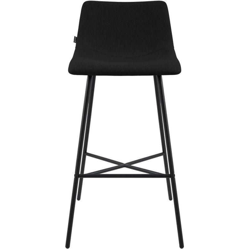 Tabouret de bar tissu noir hauteur 75...