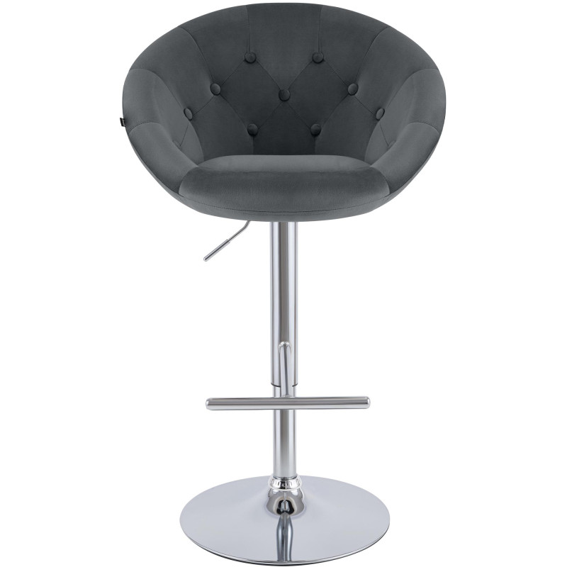 Tabouret de bar velours gris foncé...