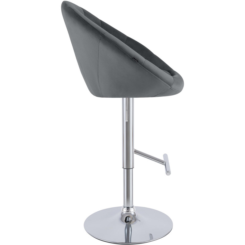 Tabouret de bar velours gris foncé...