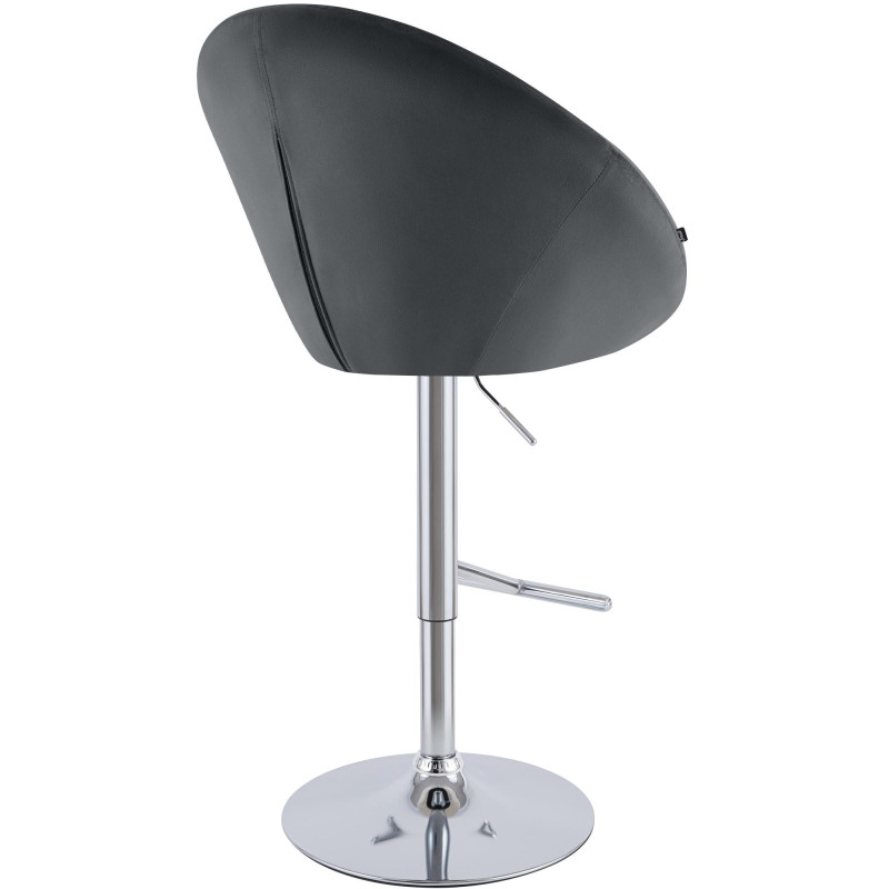 Tabouret de bar velours gris foncé...