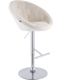 Tabouret de bar velours crème réglable Stresa