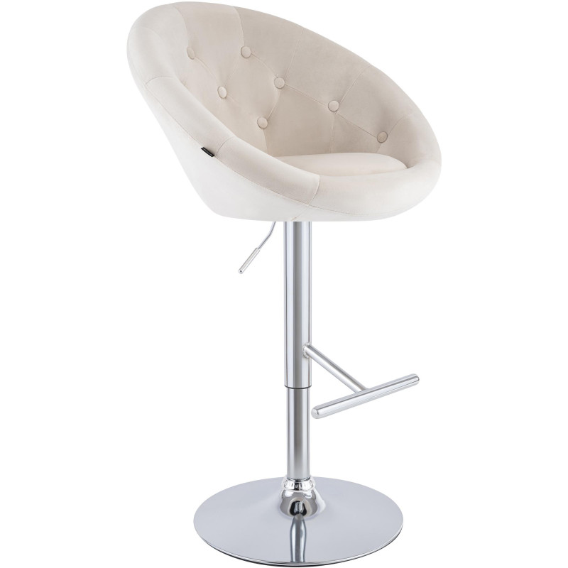Tabouret de bar velours crème...