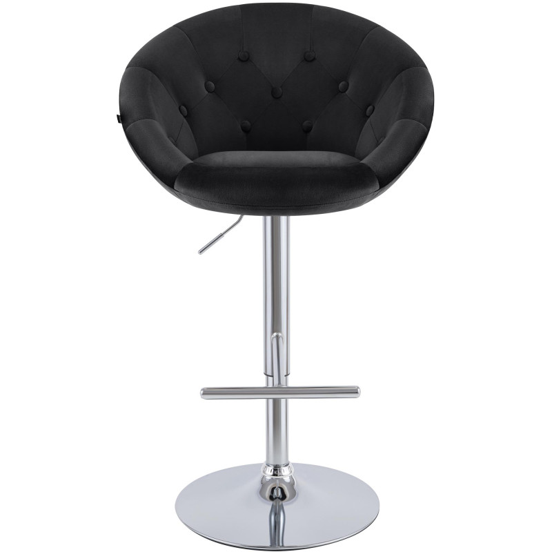 Tabouret de bar velours noir réglable...